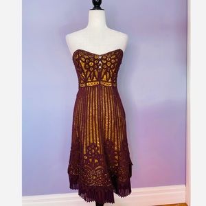 Betsy Johnson vintage strapless lace dress